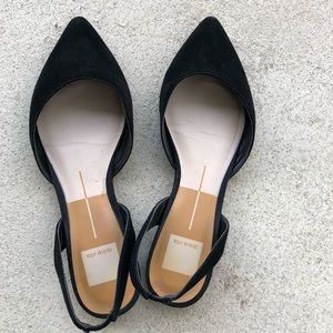 Black D’orsay Slingback Flats